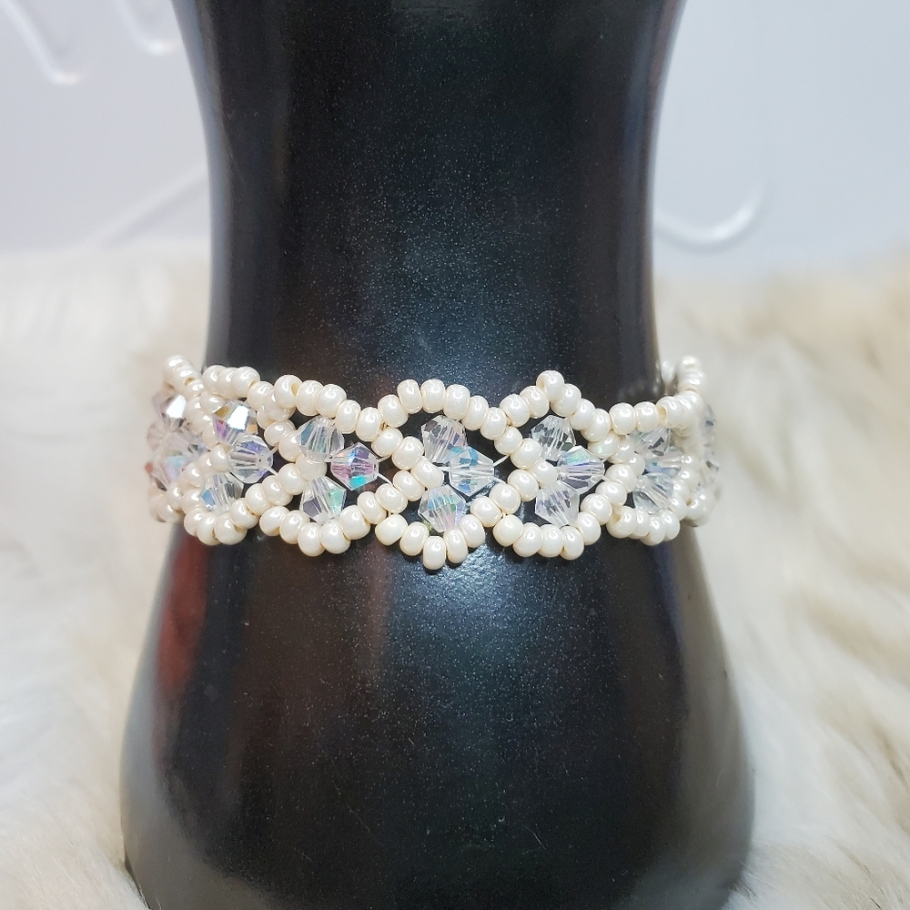 COPY - Handmade Beaded Heart shaped bracelet